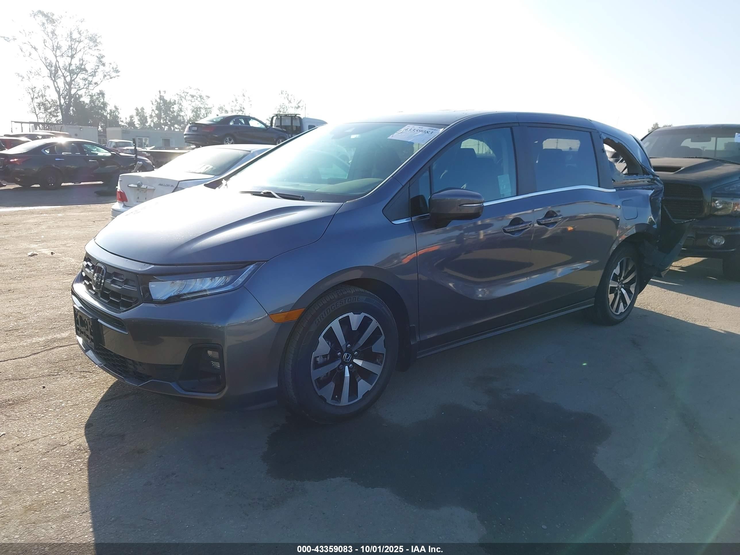 2025 Honda Odyssey Ex-l Серый vin: 5FNRL6H66SB076255