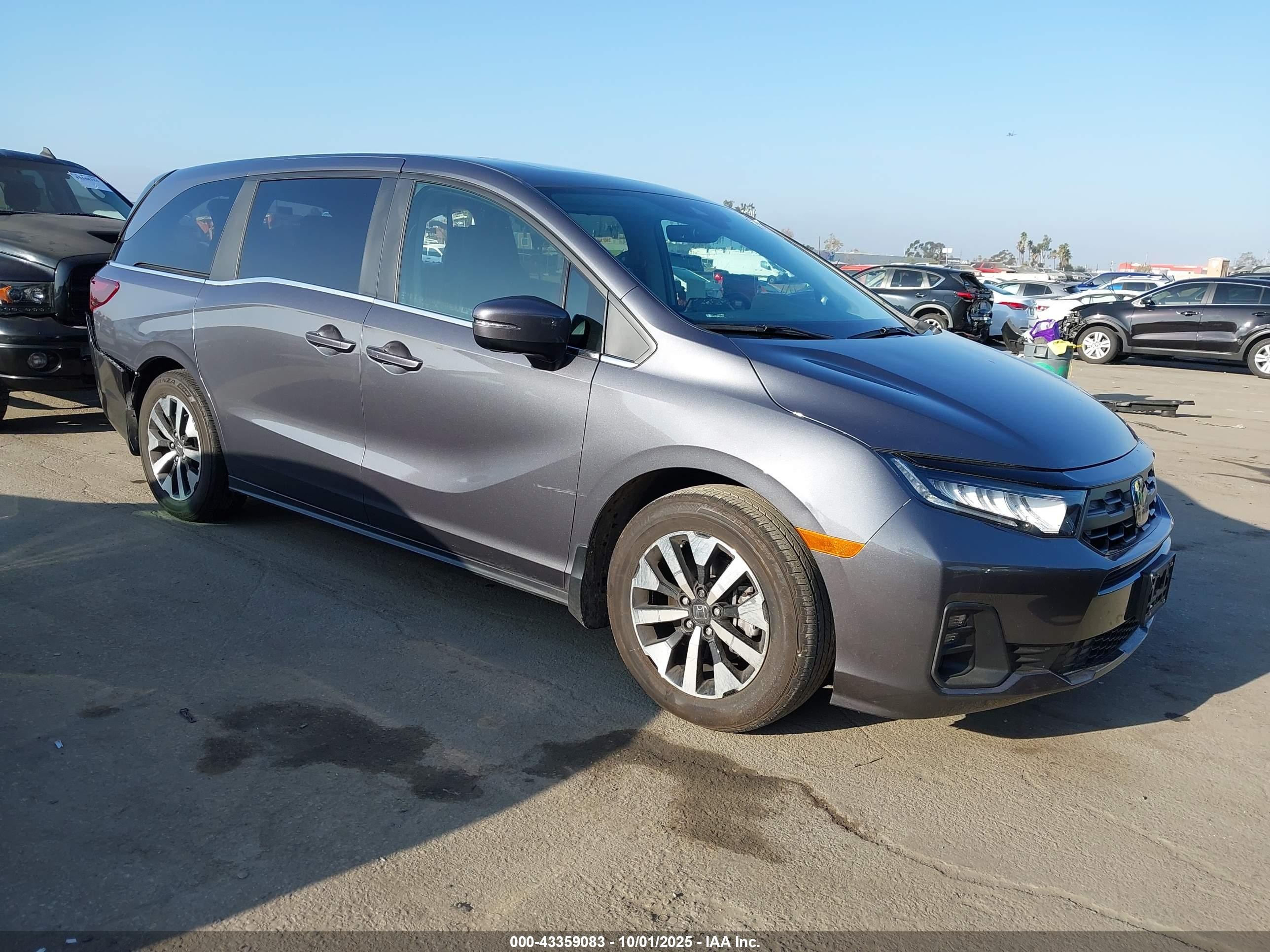 2025 Honda Odyssey Ex-l Серый vin: 5FNRL6H66SB076255