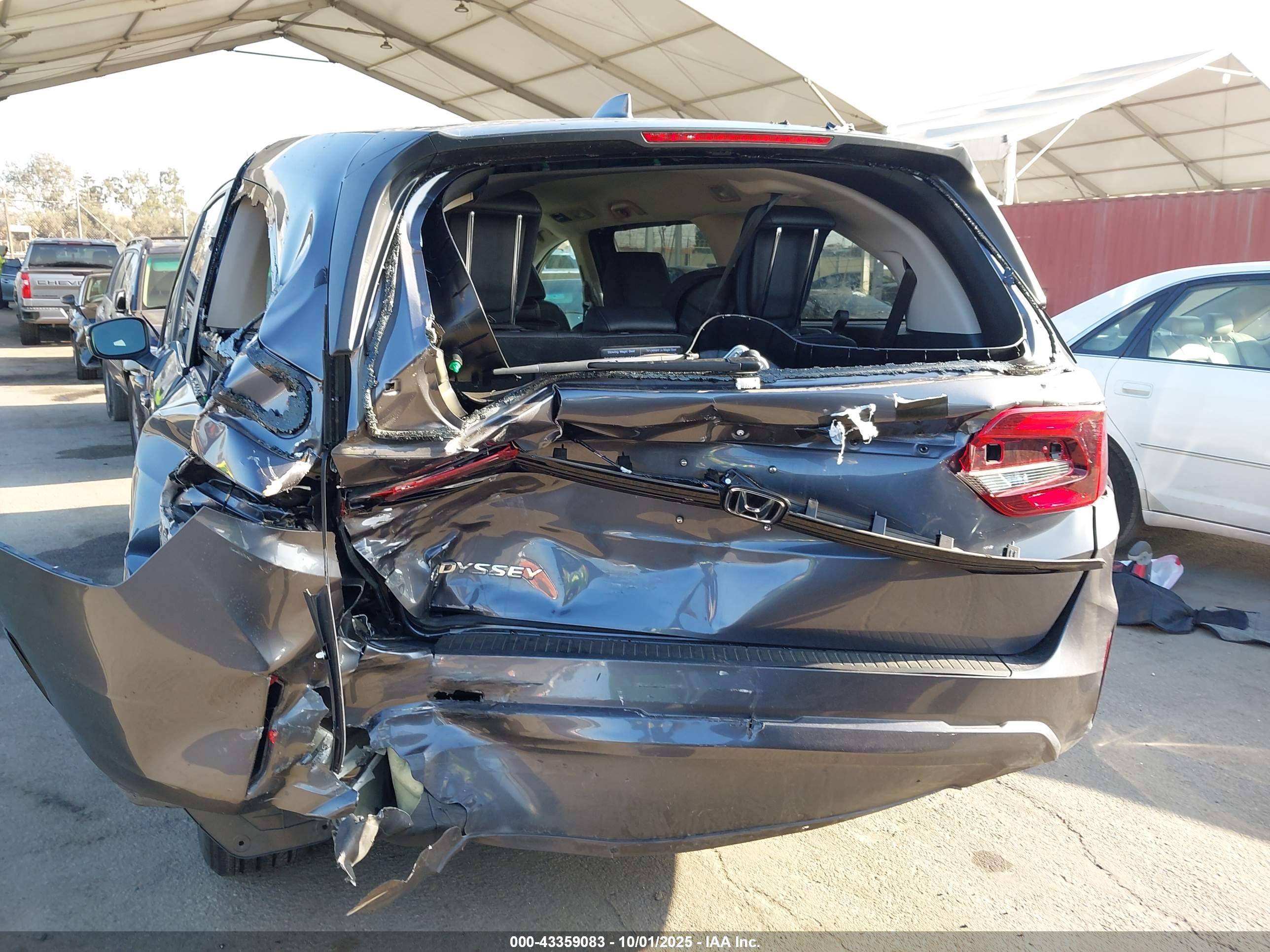 2025 Honda Odyssey Ex-l Серый vin: 5FNRL6H66SB076255