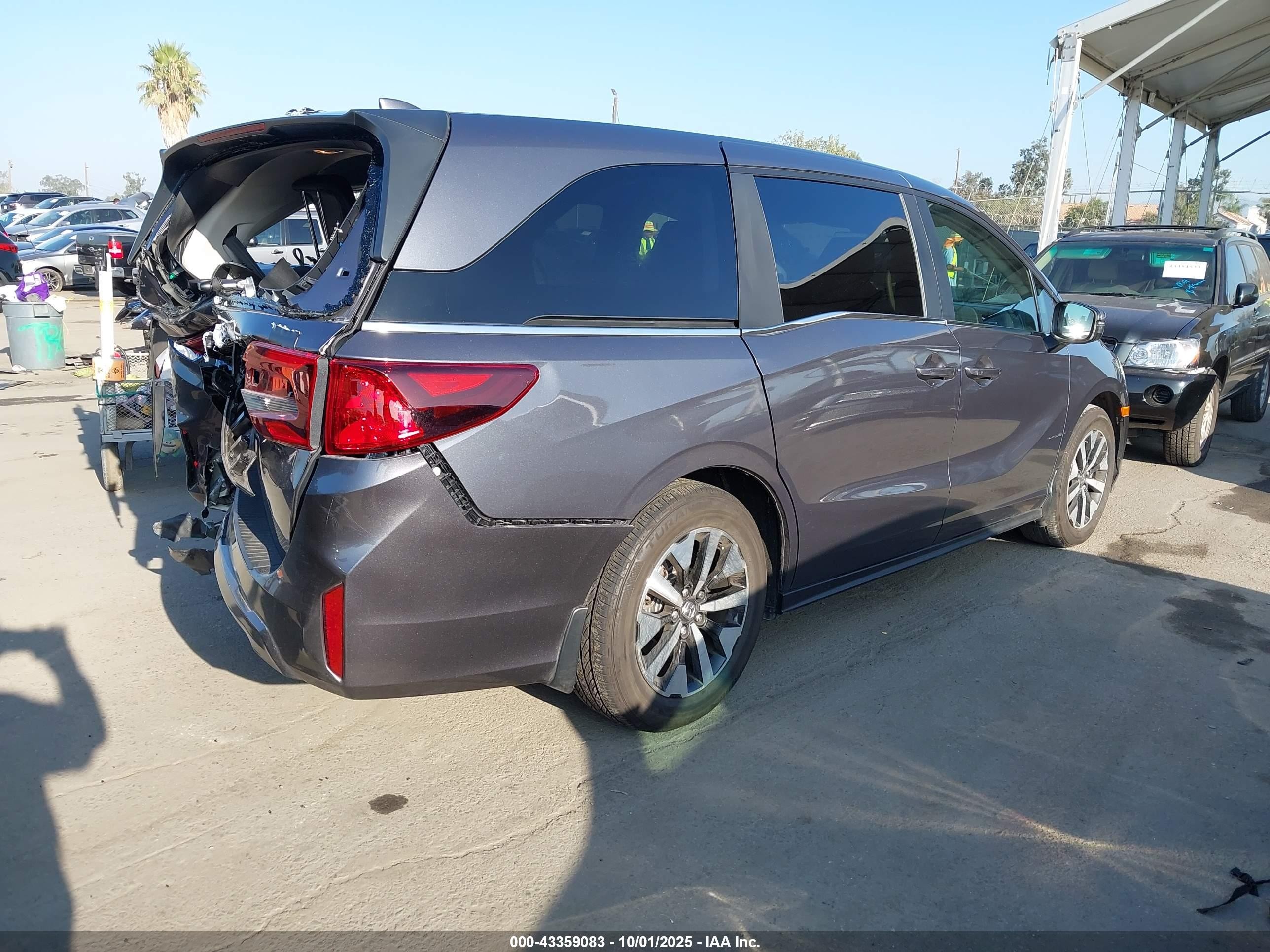2025 Honda Odyssey Ex-l Серый vin: 5FNRL6H66SB076255