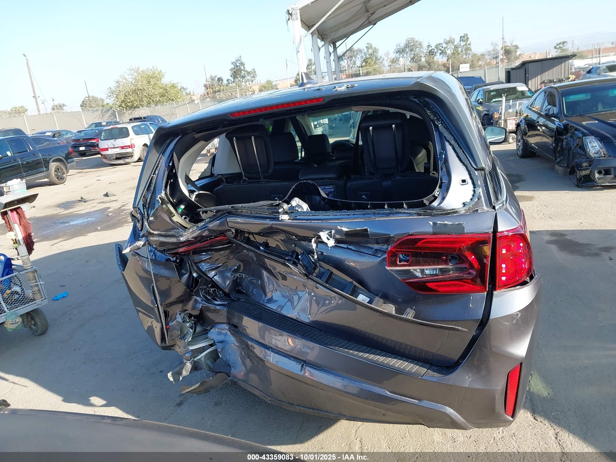 2025 Honda Odyssey Ex-l Серый vin: 5FNRL6H66SB076255