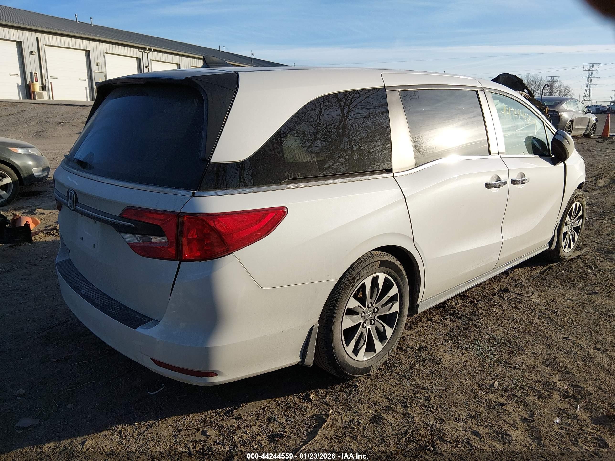 2023 Honda Odyssey Ex-l White vin: 5FNRL6H67PB003581