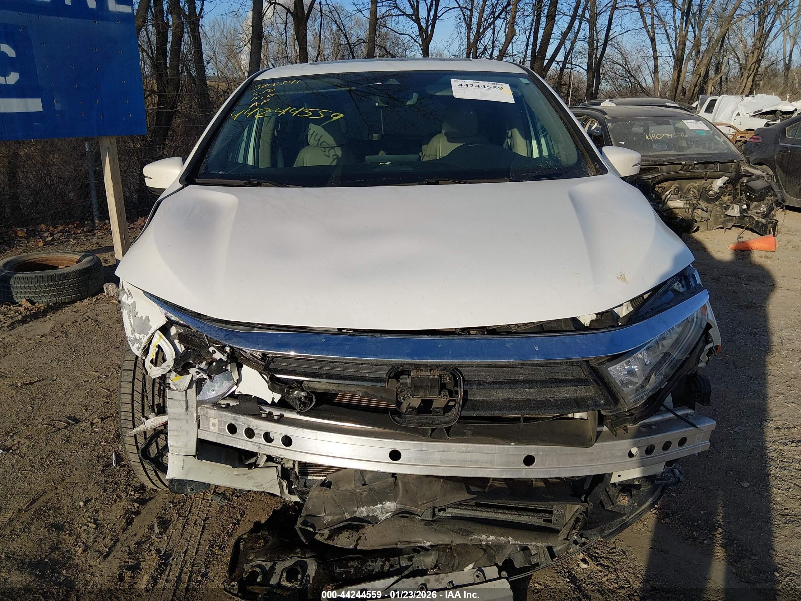 2023 Honda Odyssey Ex-l White vin: 5FNRL6H67PB003581