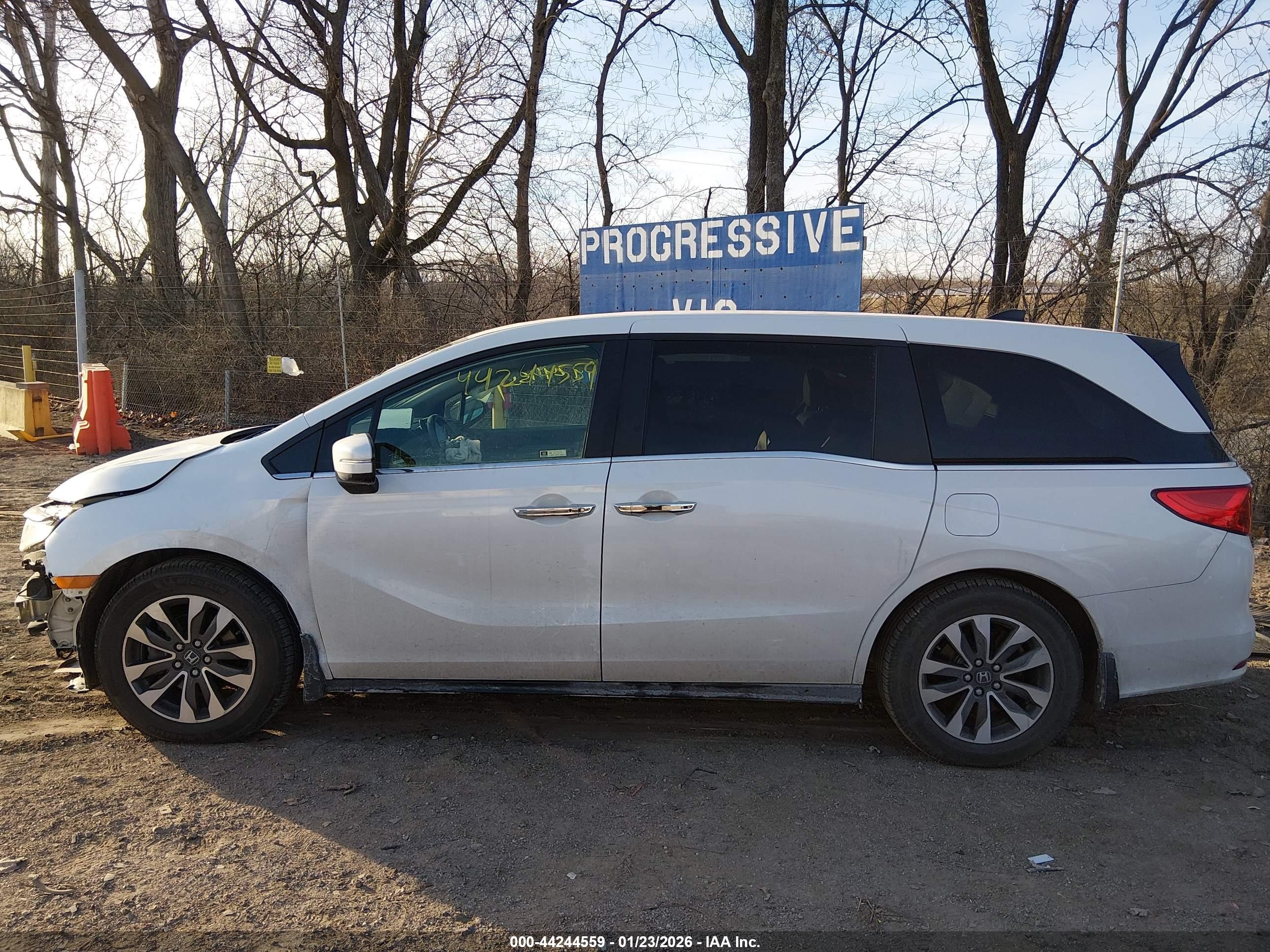 2023 Honda Odyssey Ex-l White vin: 5FNRL6H67PB003581