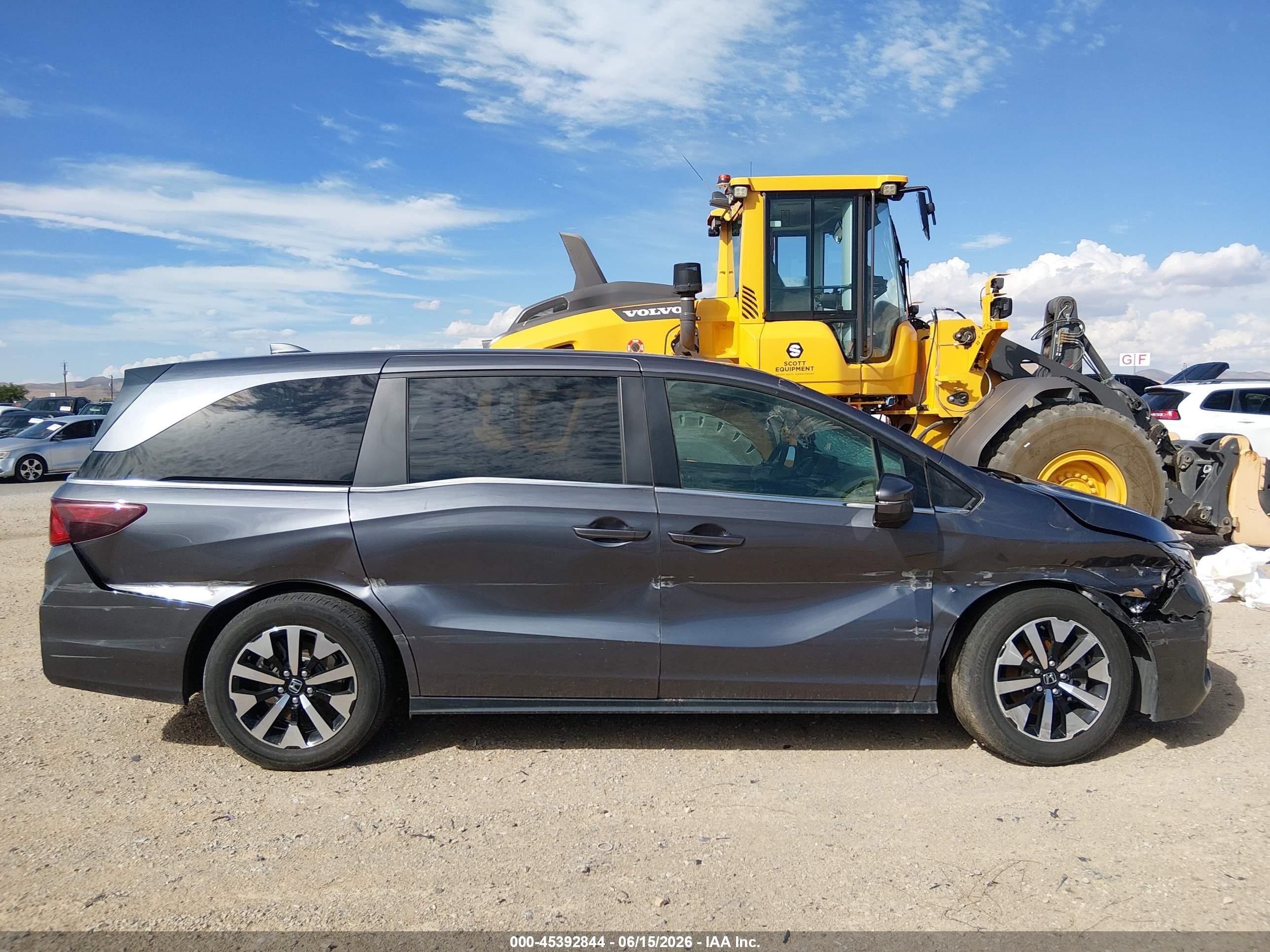 2025 Honda Odyssey Ex-l Серый vin: 5FNRL6H67SB074000