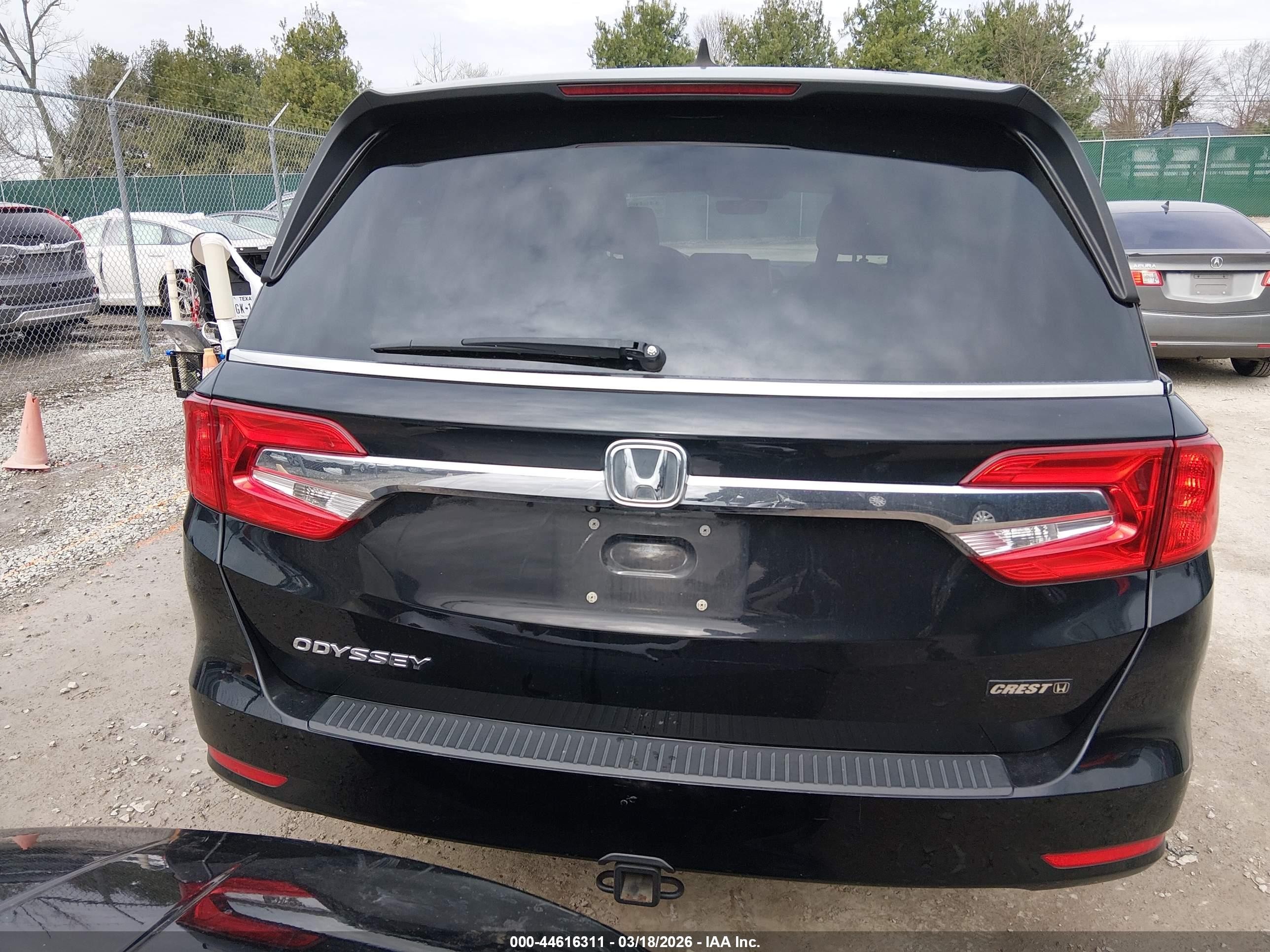2018 Honda Odyssey Ex-l Black vin: 5FNRL6H71JB032218