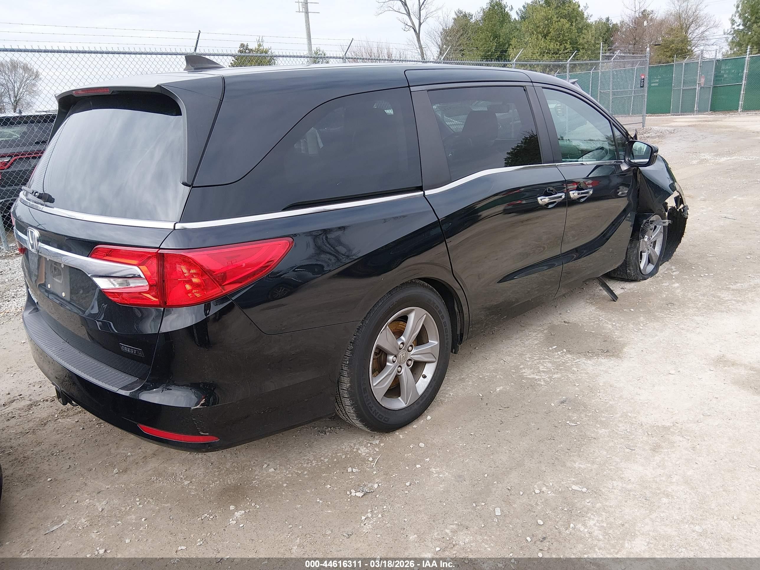 2018 Honda Odyssey Ex-l Black vin: 5FNRL6H71JB032218