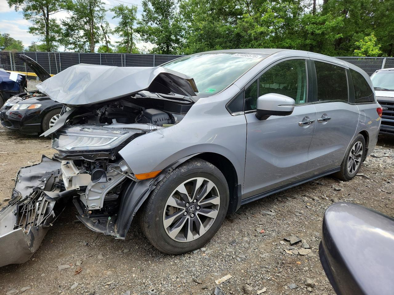 2021 Honda Odyssey Exl Silver vin: 5FNRL6H72MB028991