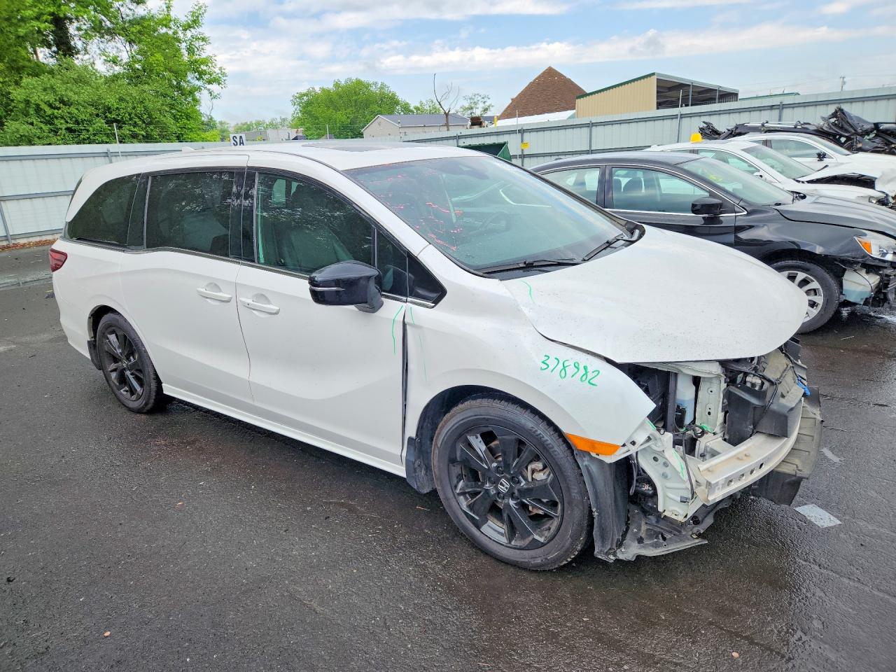 2023 Honda Odyssey Sport-l White vin: 5FNRL6H72PB013699