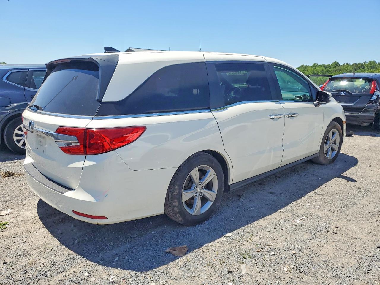 2019 Honda Odyssey Exl White vin: 5FNRL6H73KB091126