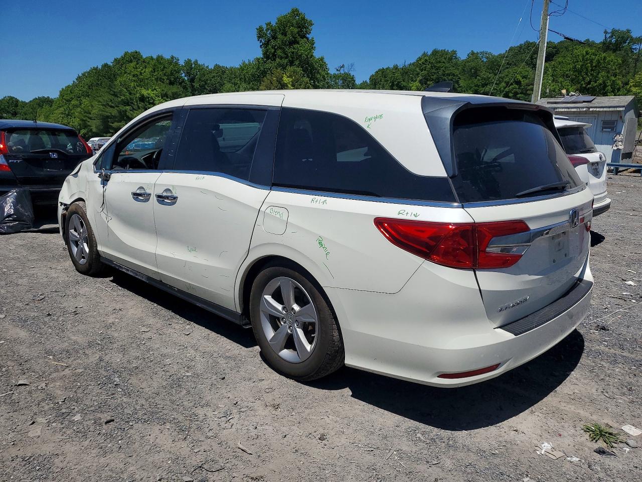 2019 Honda Odyssey Exl White vin: 5FNRL6H73KB091126