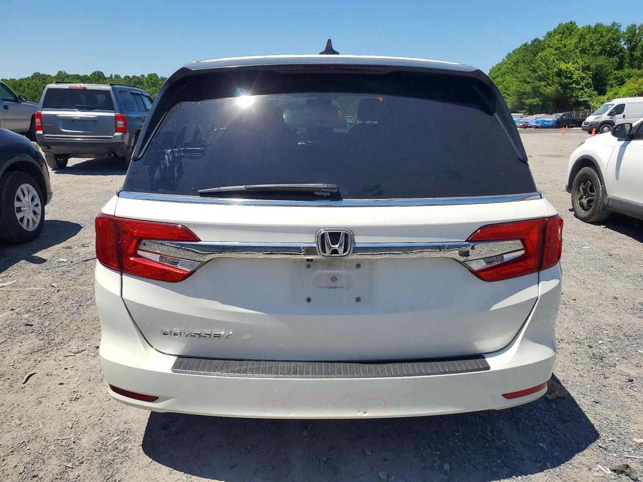 2019 Honda Odyssey Exl White vin: 5FNRL6H73KB091126