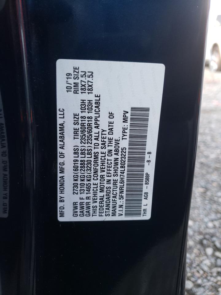 2020 Honda Odyssey Exl Blue vin: 5FNRL6H74LB023225