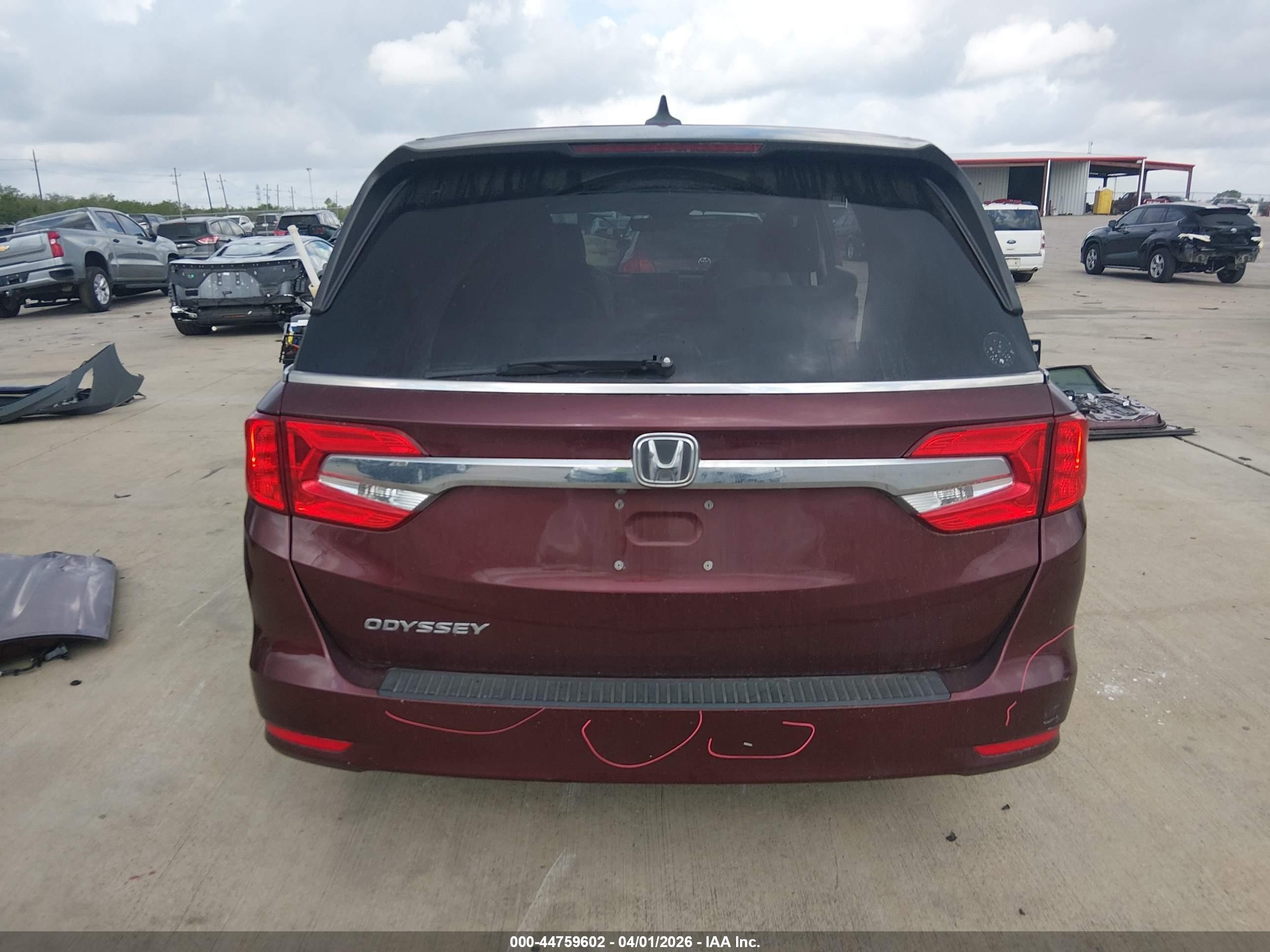 2018 Honda Odyssey Ex-l Maroon vin: 5FNRL6H75JB056067