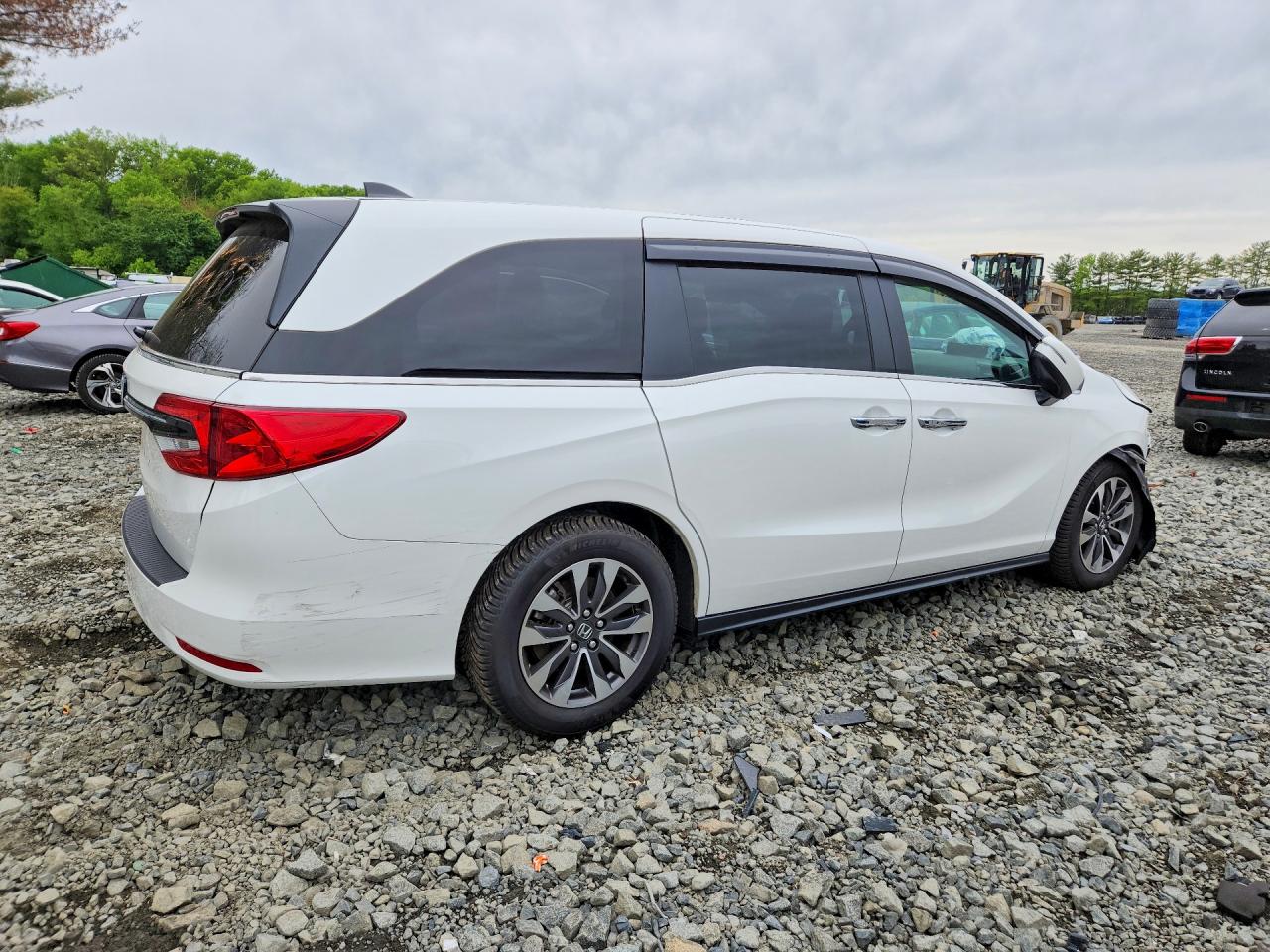 2022 Honda Odyssey Exl White vin: 5FNRL6H76NB002136