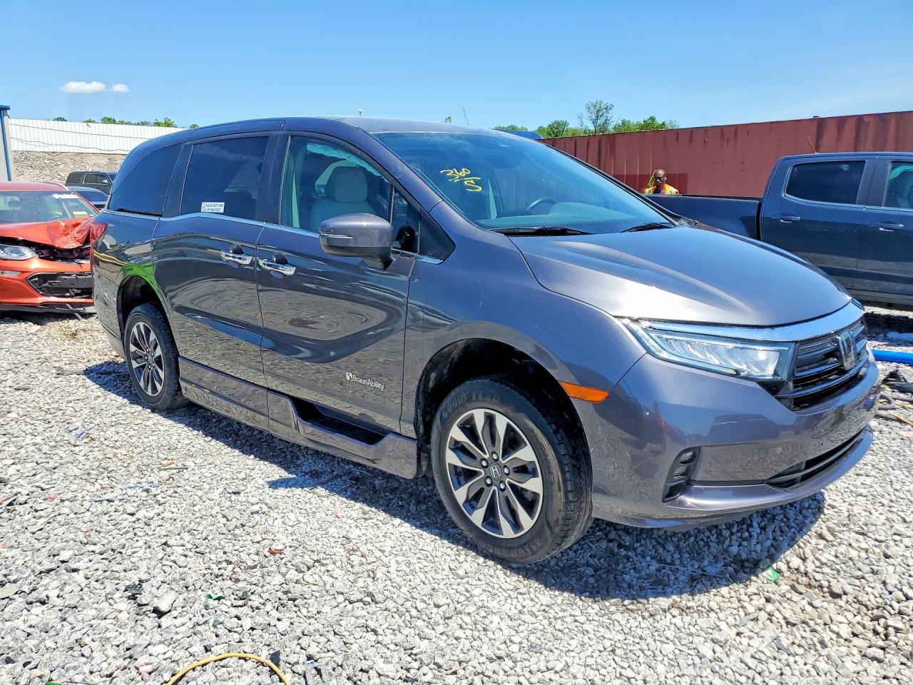2022 Honda Odyssey Exl Gray vin: 5FNRL6H76NB062420