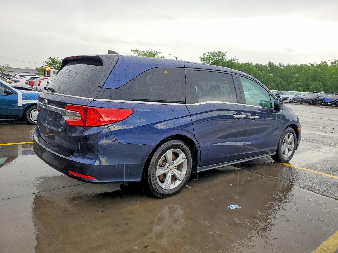 2019 Honda Odyssey Exl Blue vin: 5FNRL6H77KB027526