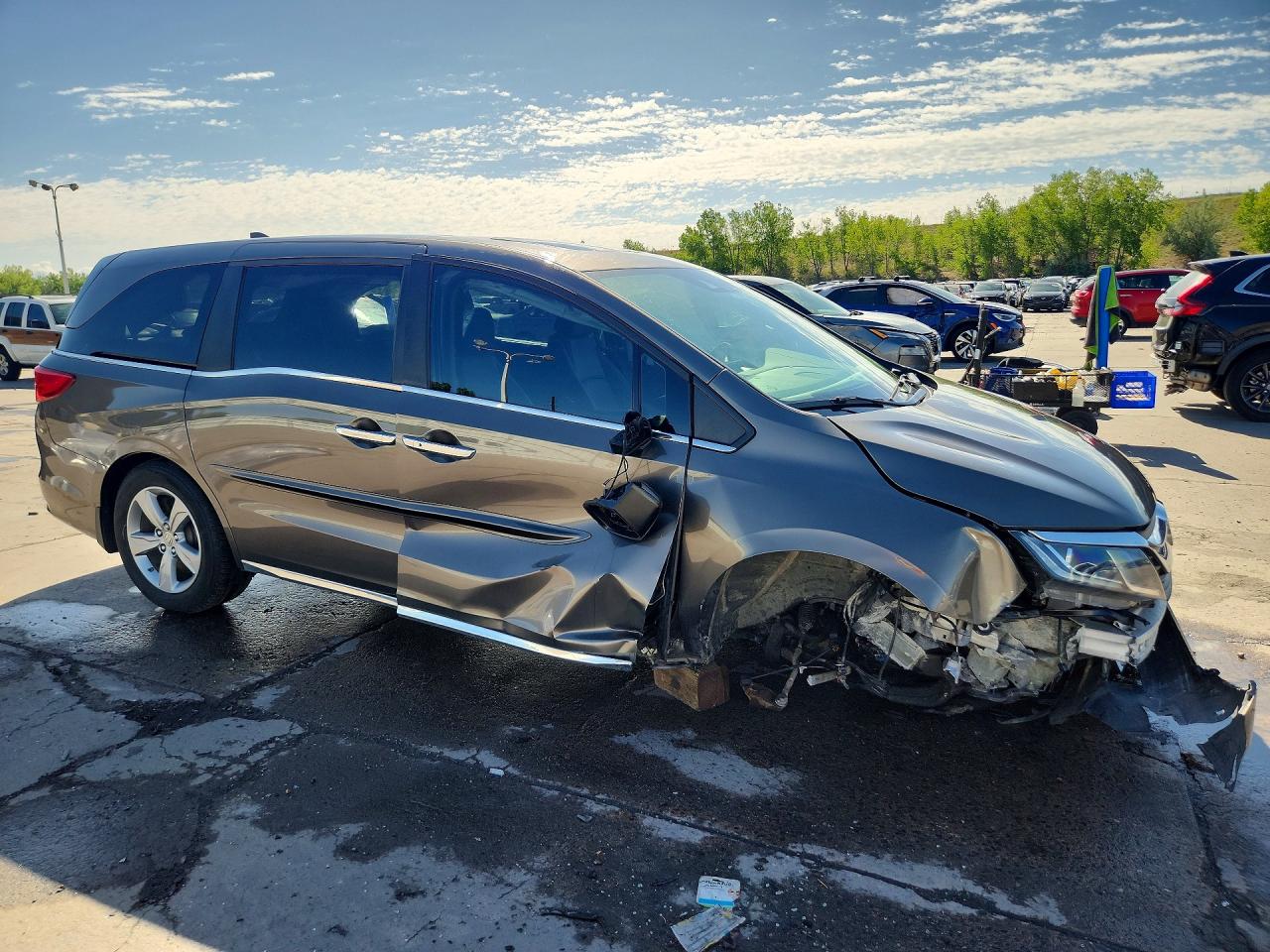 2019 Honda Odyssey Exl Gray vin: 5FNRL6H78KB017913