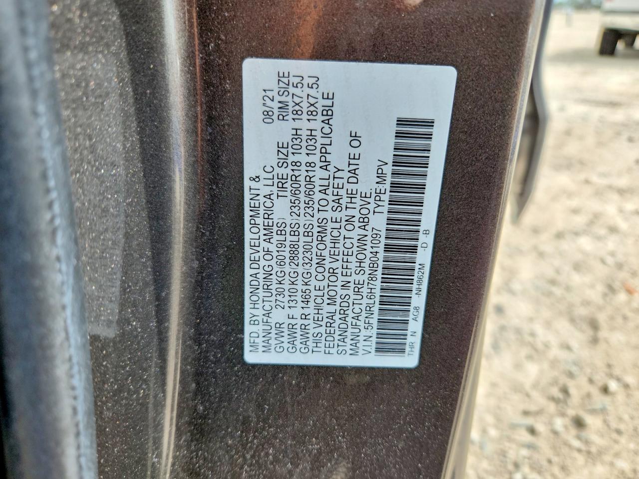 2022 Honda Odyssey Exl Gray vin: 5FNRL6H78NB041097