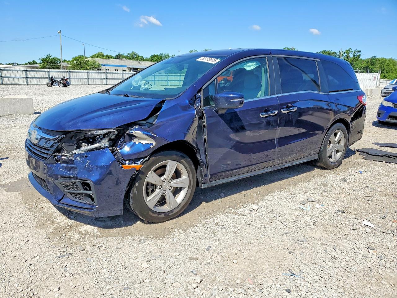2019 Honda Odyssey Exl Blue vin: 5FNRL6H79KB116854