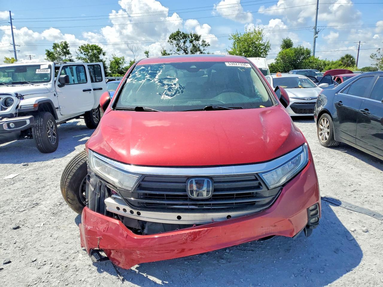 2022 Honda Odyssey Exl Red vin: 5FNRL6H7XNB034359