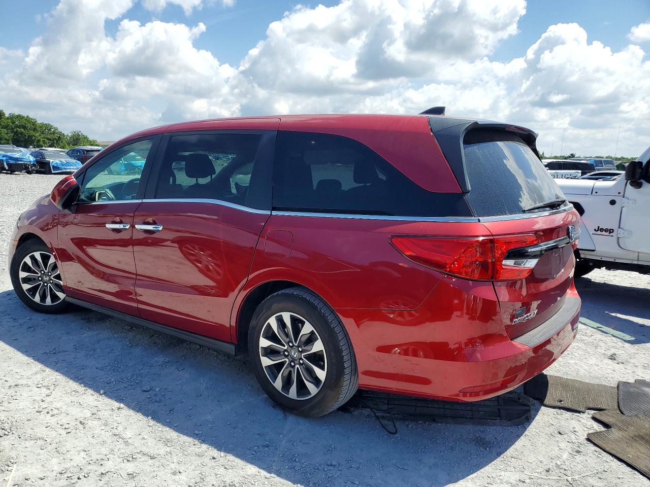 2022 Honda Odyssey Exl Red vin: 5FNRL6H7XNB034359