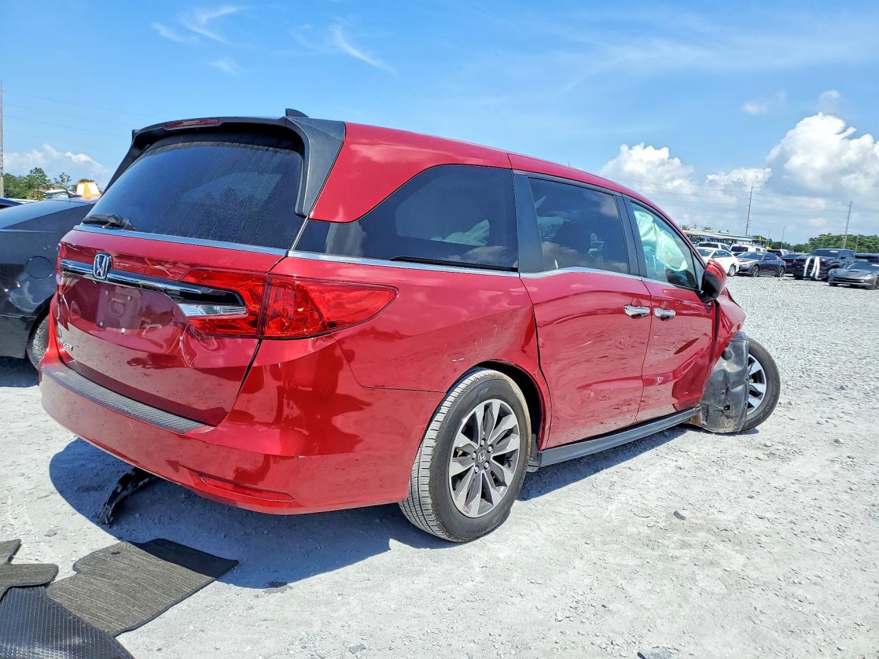 2022 Honda Odyssey Exl Red vin: 5FNRL6H7XNB034359