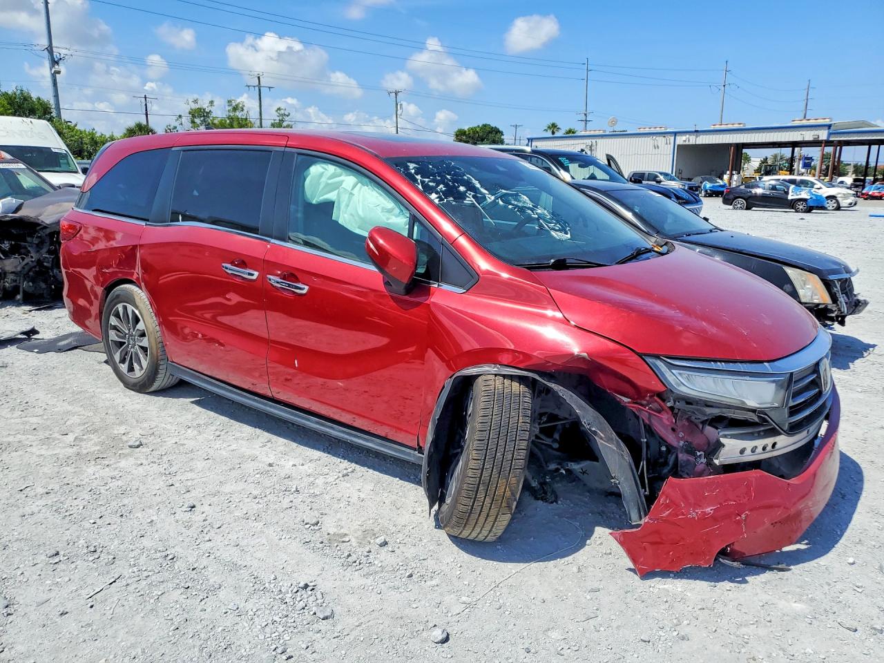 2022 Honda Odyssey Exl Red vin: 5FNRL6H7XNB034359