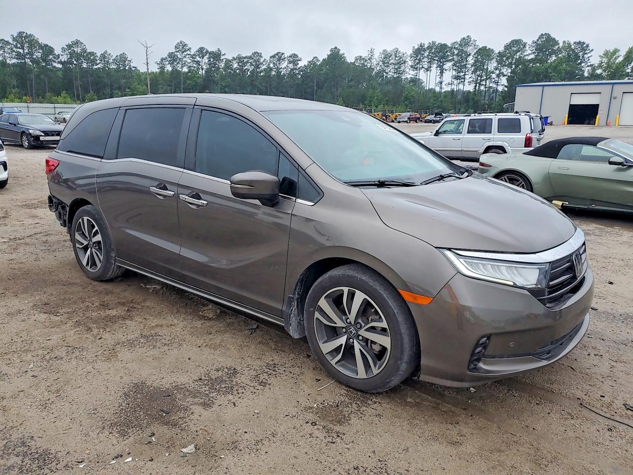 2022 Honda Odyssey Touring Gray vin: 5FNRL6H80NB042088