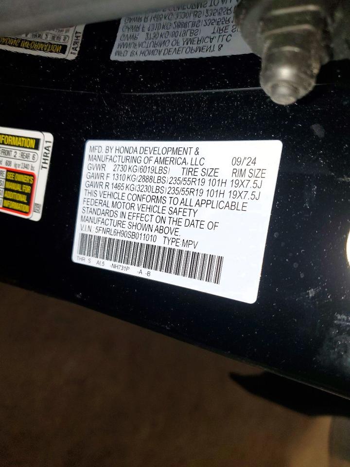 2025 Honda Odyssey Elite Silver vin: 5FNRL6H90SB011010