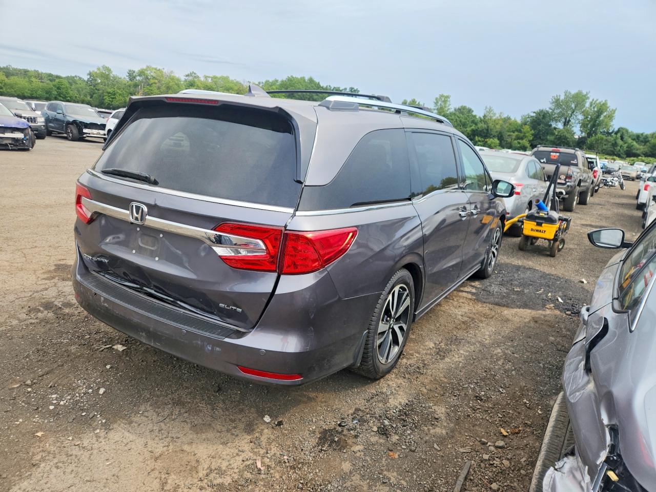 2019 Honda Odyssey Elite Gray vin: 5FNRL6H93KB024933