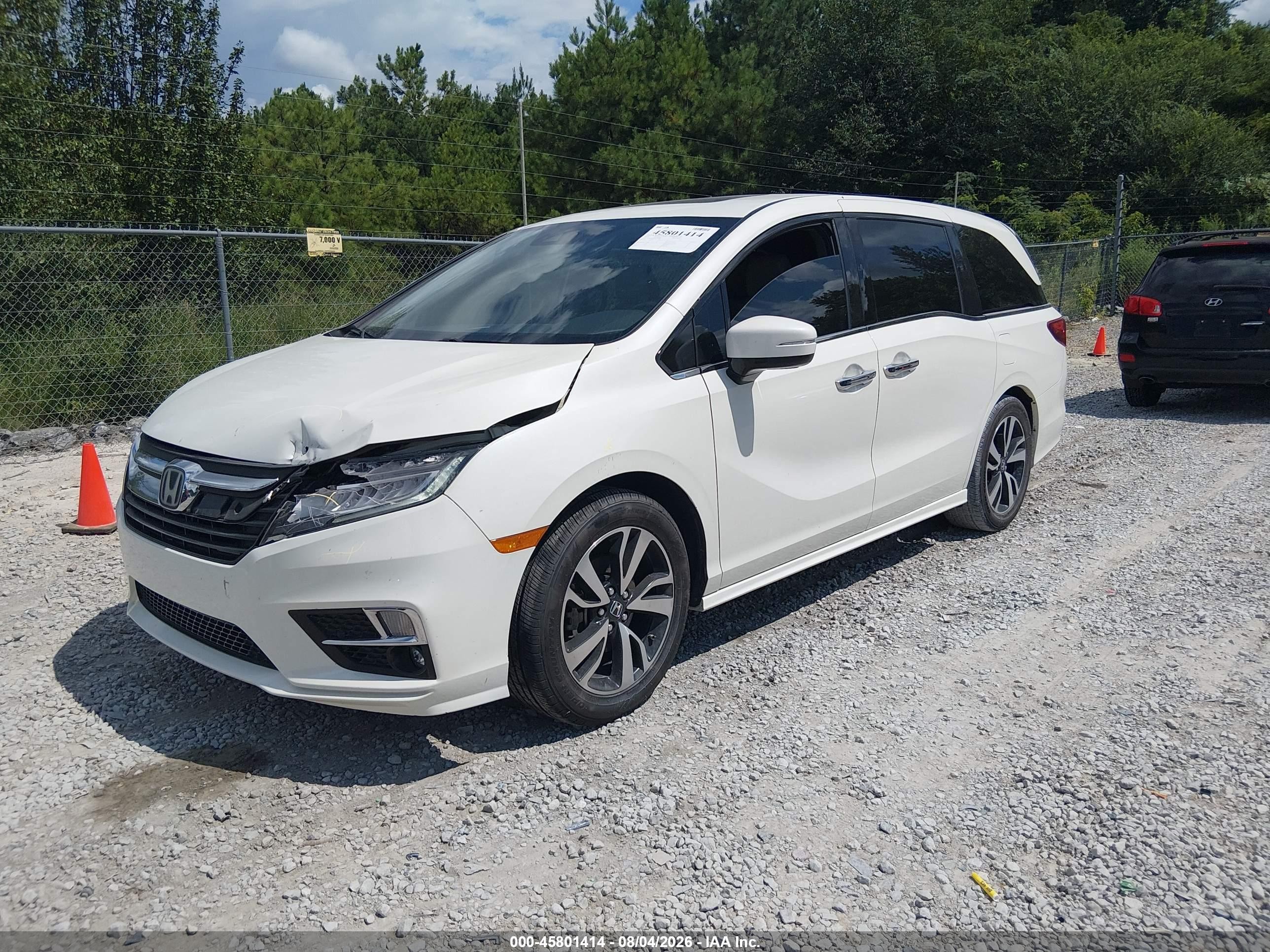 2019 Honda Odyssey Elite White vin: 5FNRL6H96KB053181