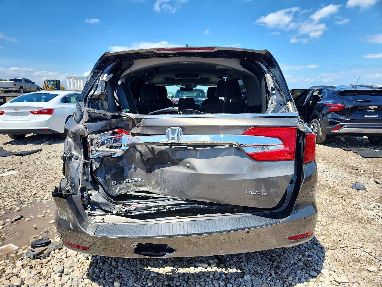 2019 Honda Odyssey Elite Gray vin: 5FNRL6H97KB029486