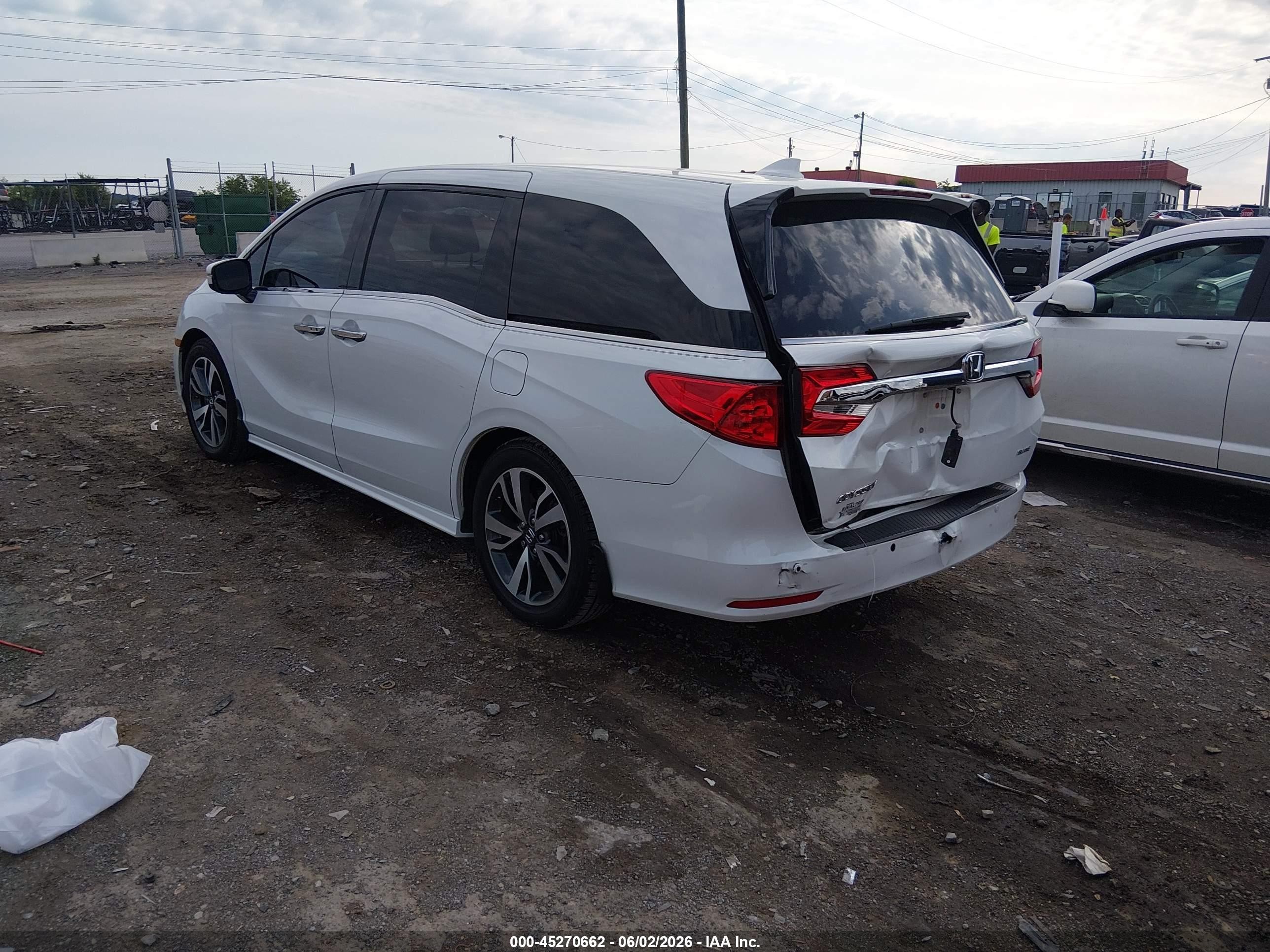 2020 Honda Odyssey Elite White vin: 5FNRL6H97LB012219