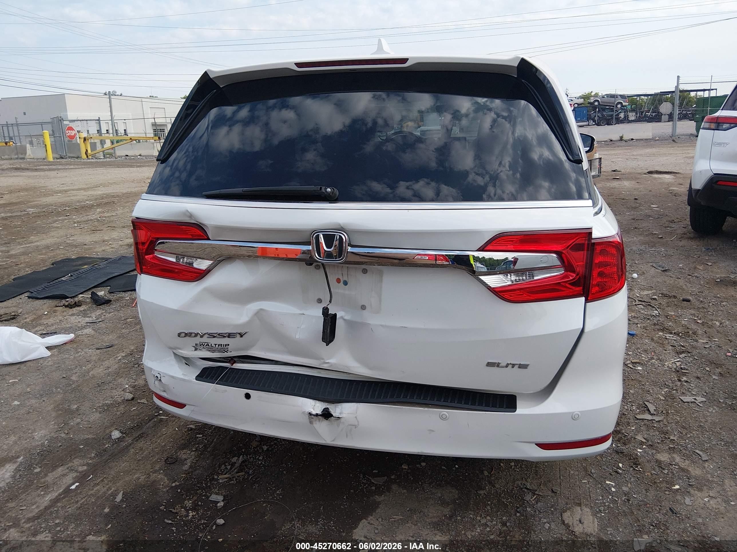 2020 Honda Odyssey Elite White vin: 5FNRL6H97LB012219