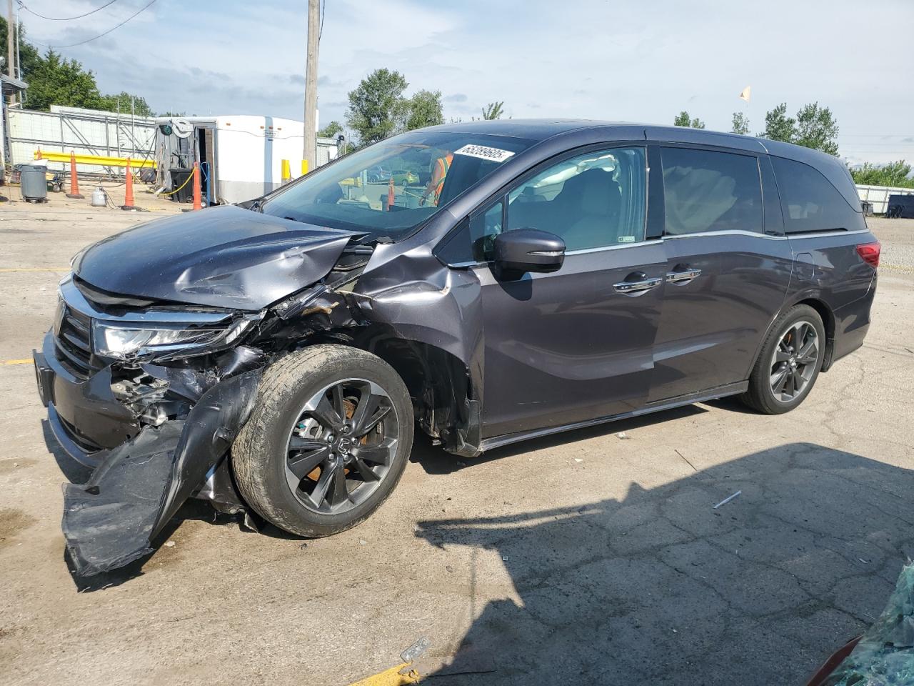 2024 Honda Odyssey Elite Gray vin: 5FNRL6H97RB004761
