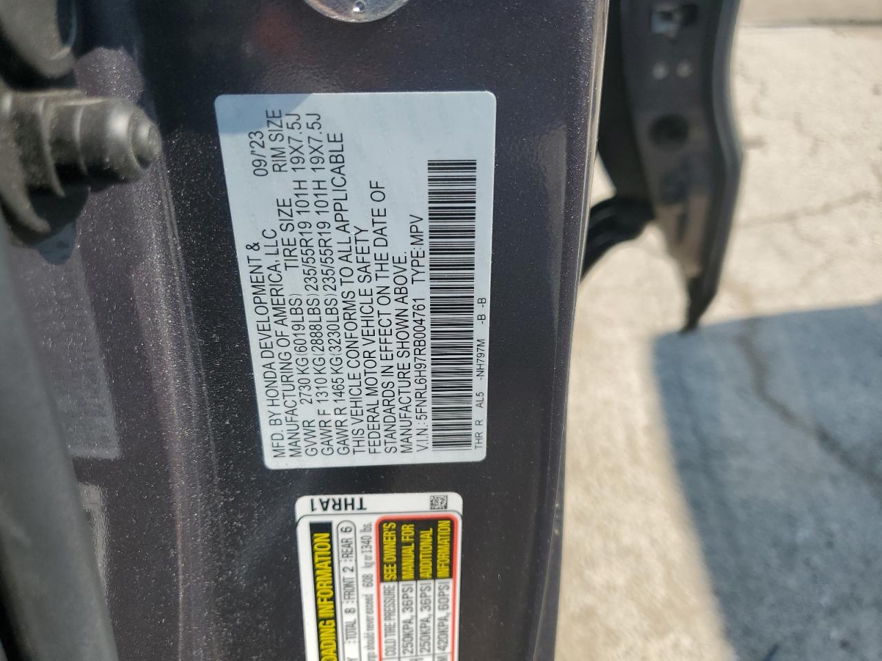 2024 Honda Odyssey Elite Gray vin: 5FNRL6H97RB004761