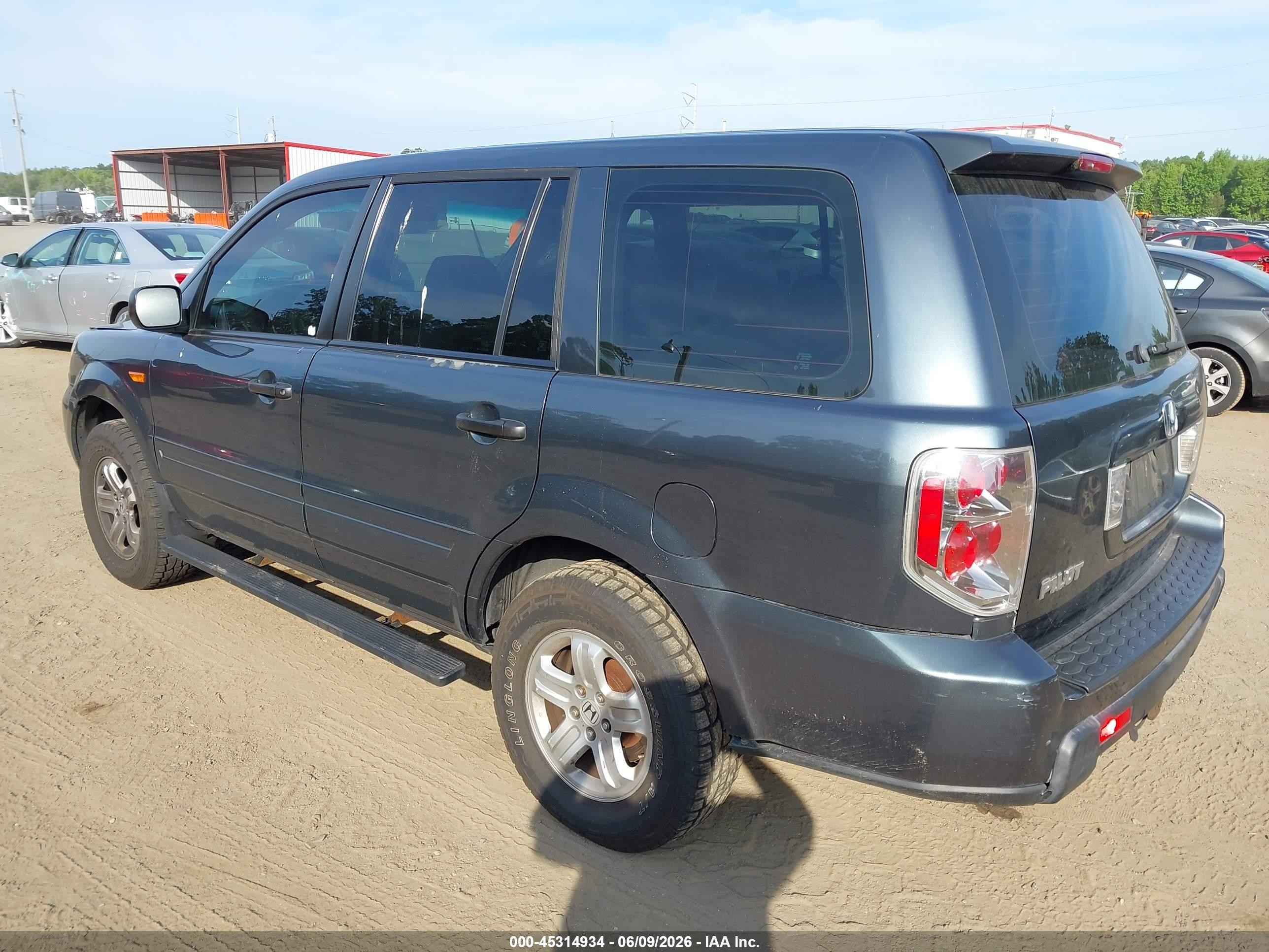 2006 Honda Pilot Lx Gray vin: 5FNYF18106B027570