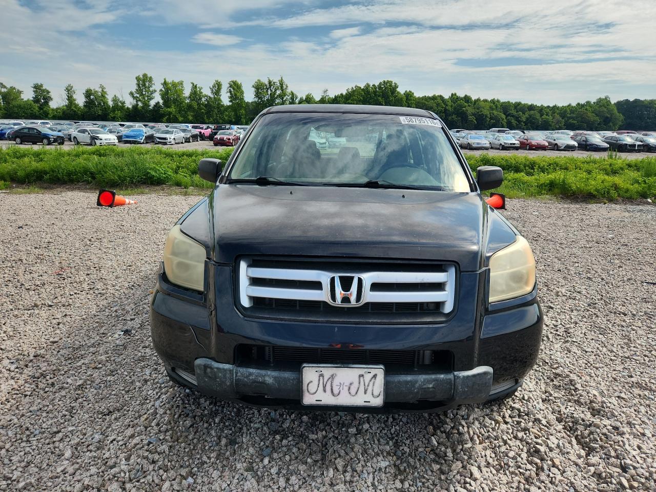 2006 Honda Pilot Lx Black vin: 5FNYF18116B021695