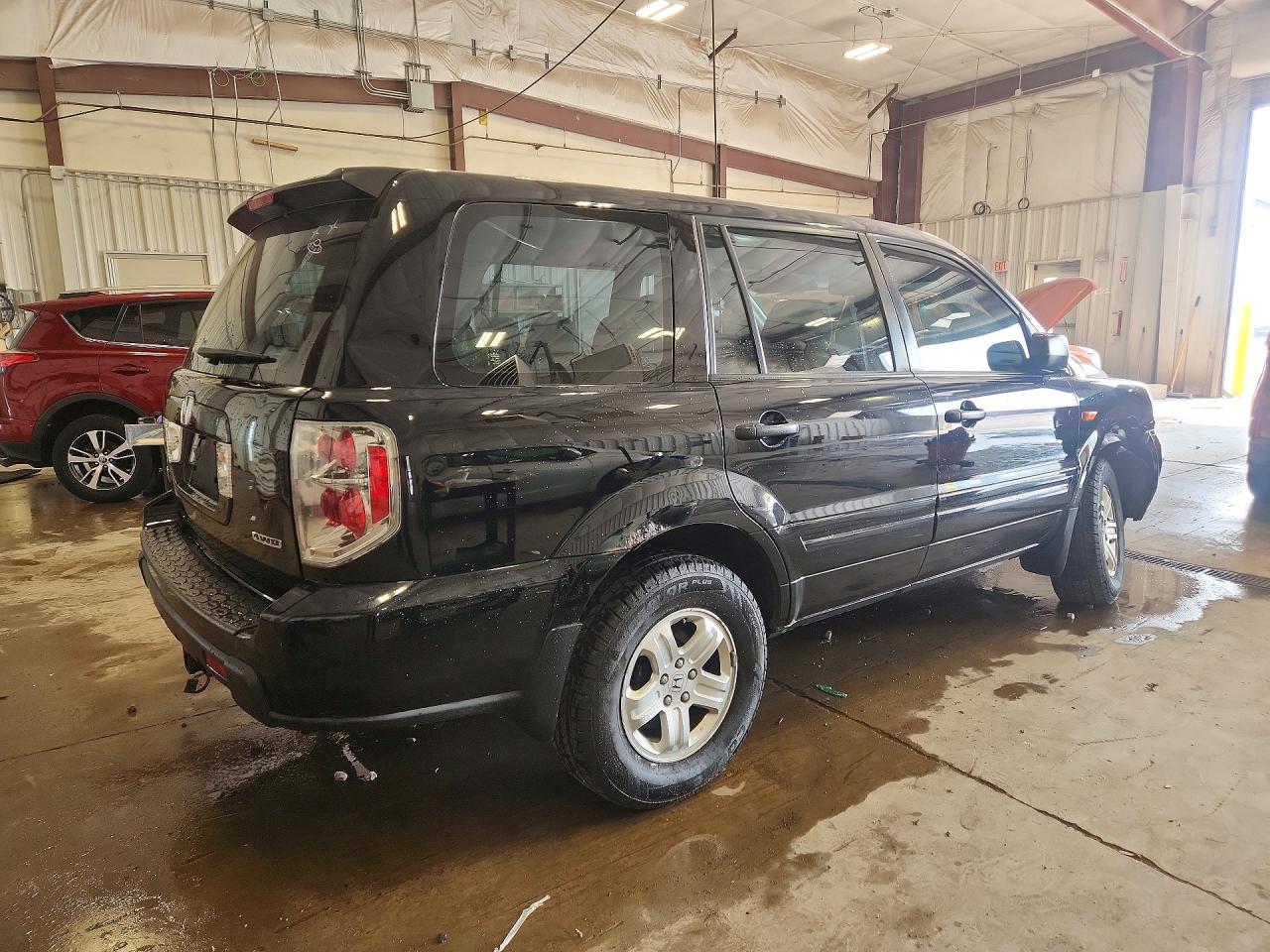2007 Honda Pilot Lx Black vin: 5FNYF18117B014893