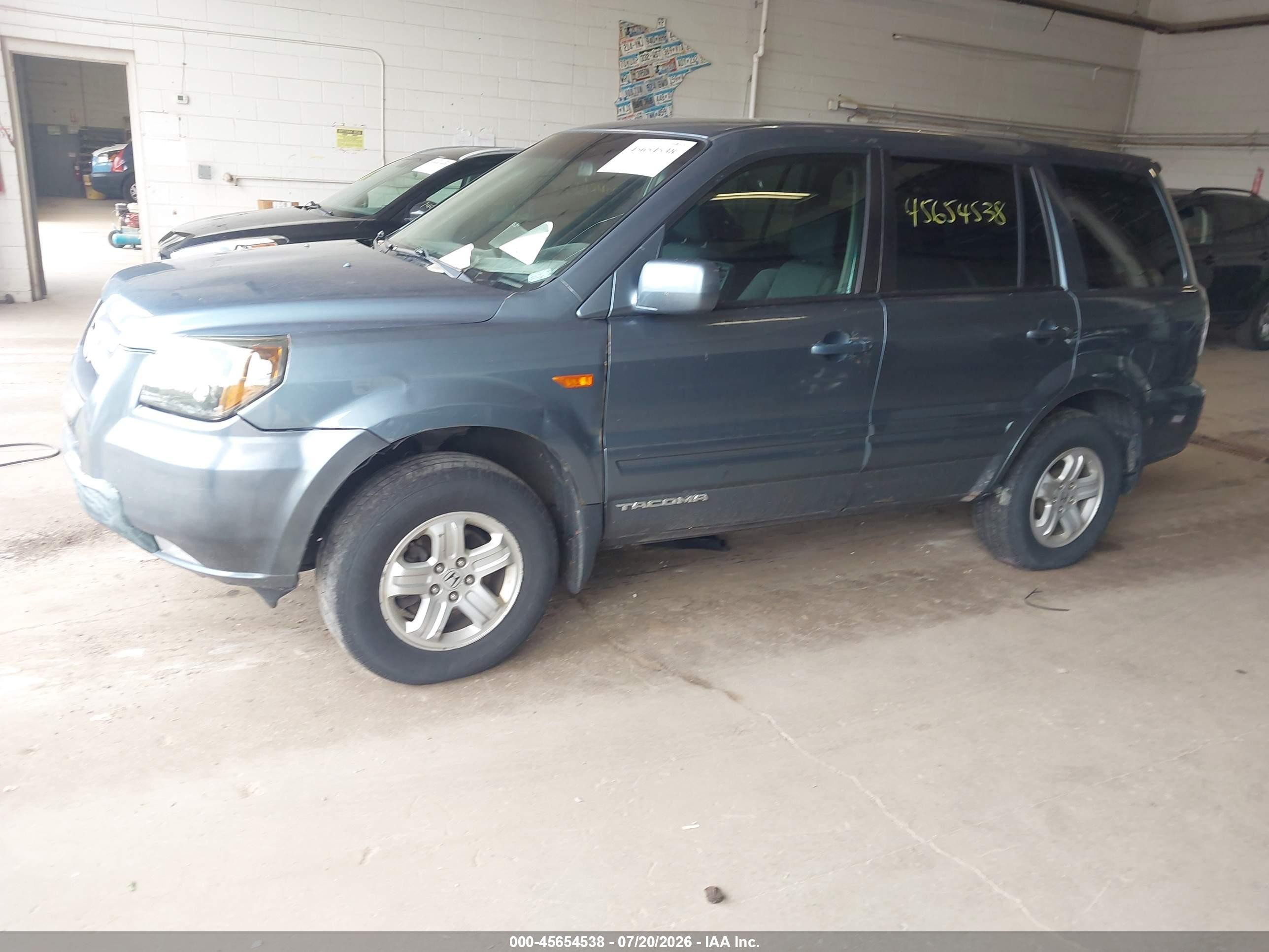 2006 Honda Pilot Lx Gray vin: 5FNYF18146B021254