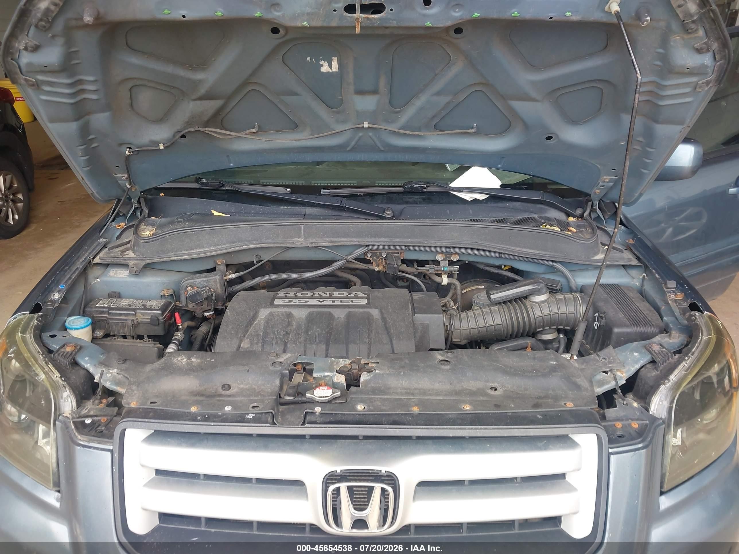 2006 Honda Pilot Lx Gray vin: 5FNYF18146B021254