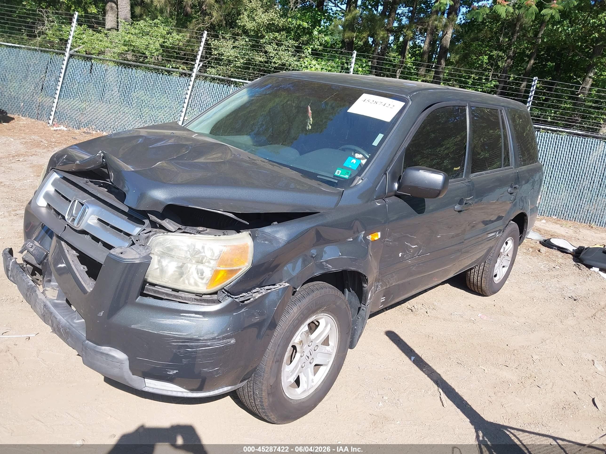 2006 Honda Pilot Lx Серый vin: 5FNYF18166B025838