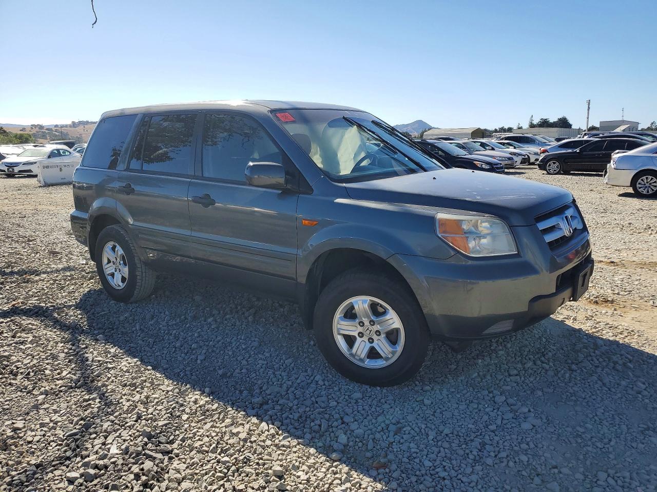 2007 Honda Pilot Lx Gray vin: 5FNYF18177B028412