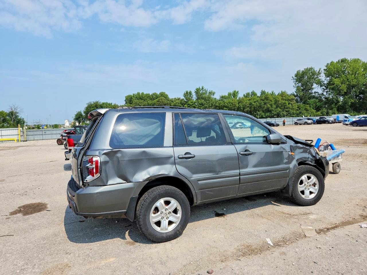 2008 Honda Pilot Vp Gray vin: 5FNYF18208B044526