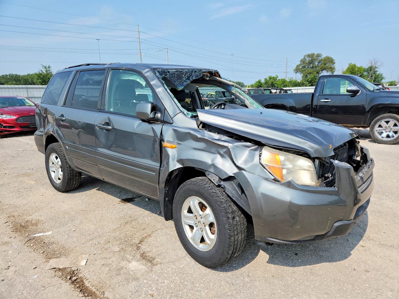 2008 Honda Pilot Vp Gray vin: 5FNYF18208B044526