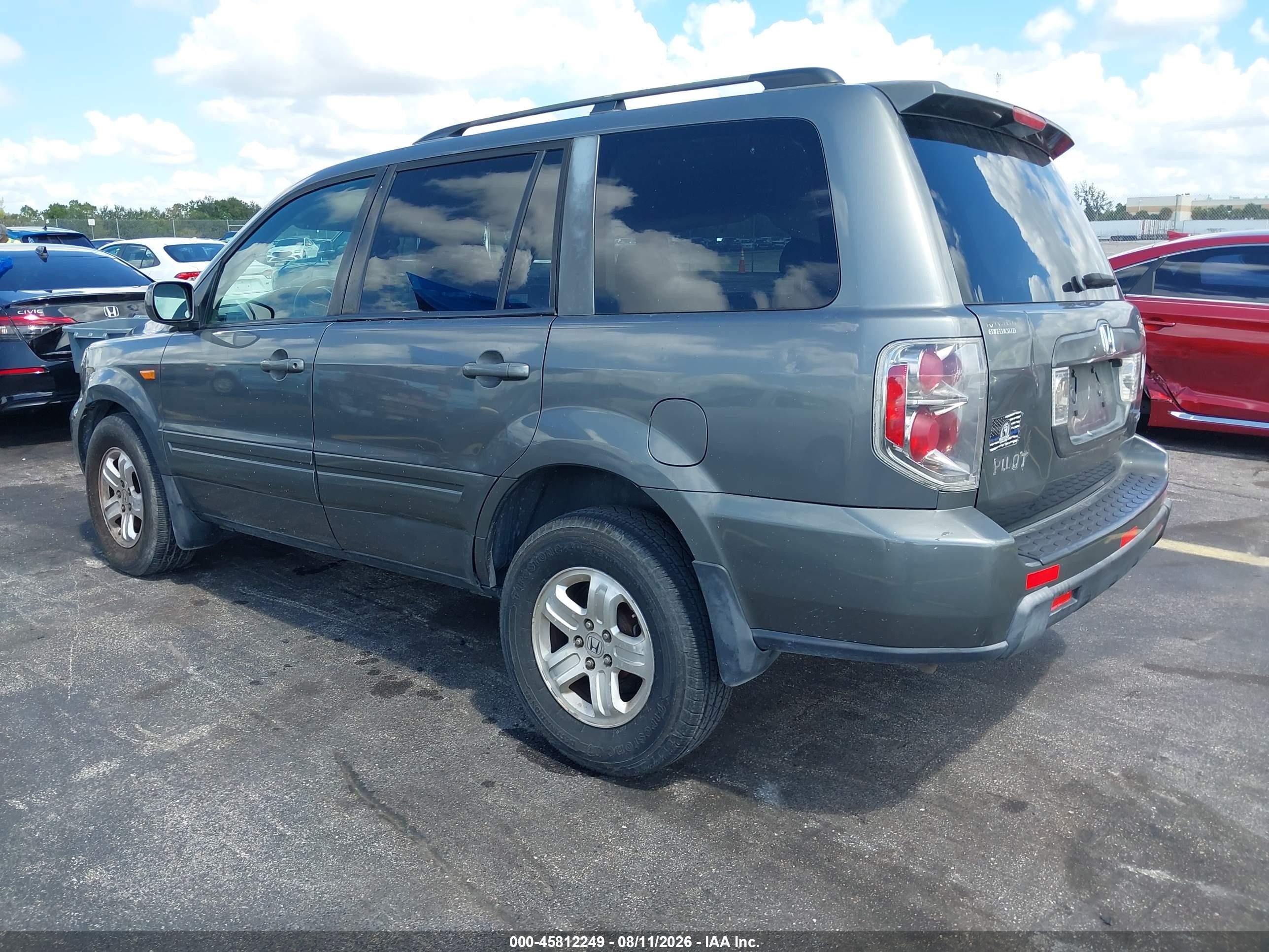 2008 Honda Pilot Vp Gray vin: 5FNYF18218B008764