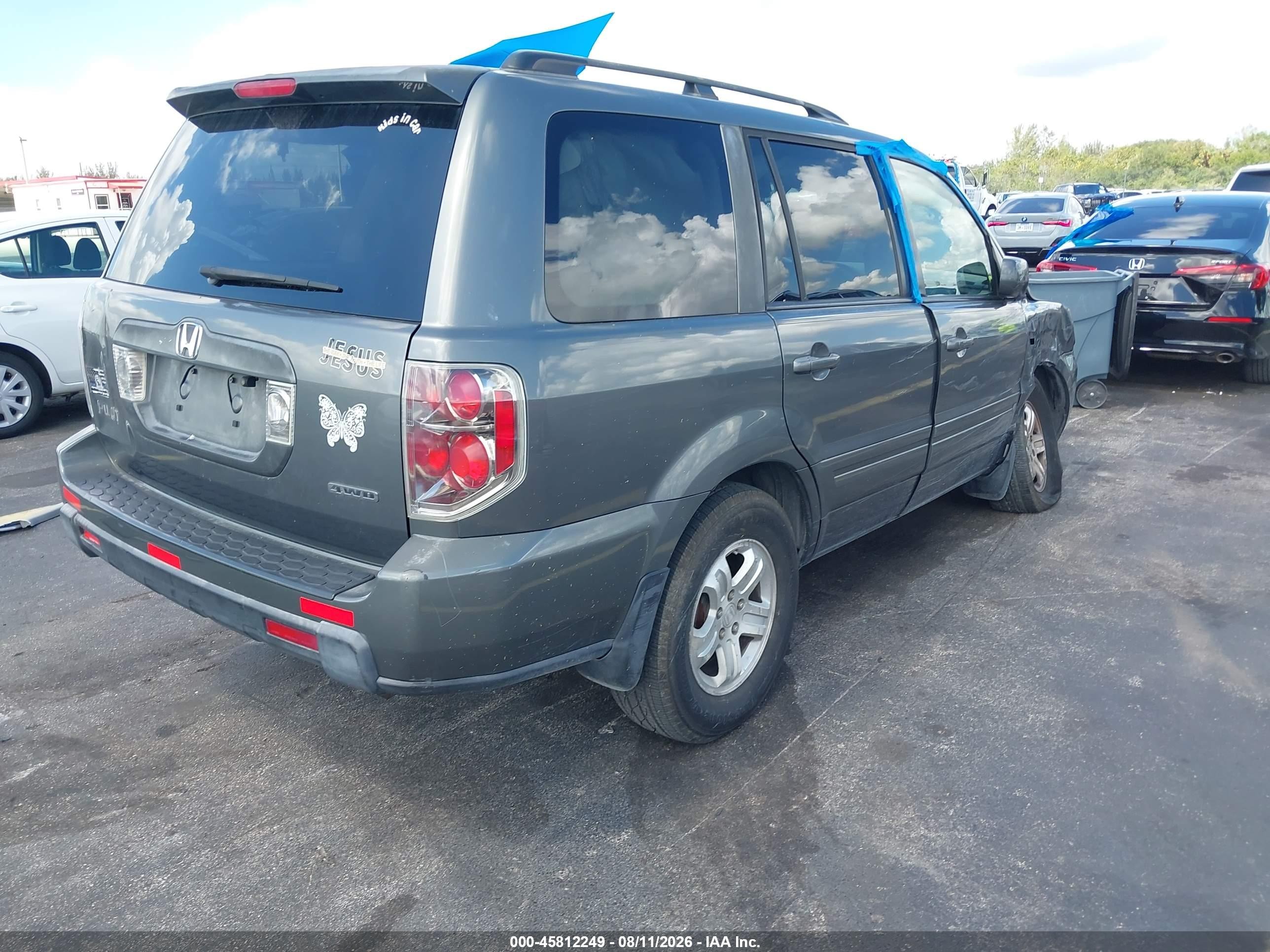 2008 Honda Pilot Vp Gray vin: 5FNYF18218B008764