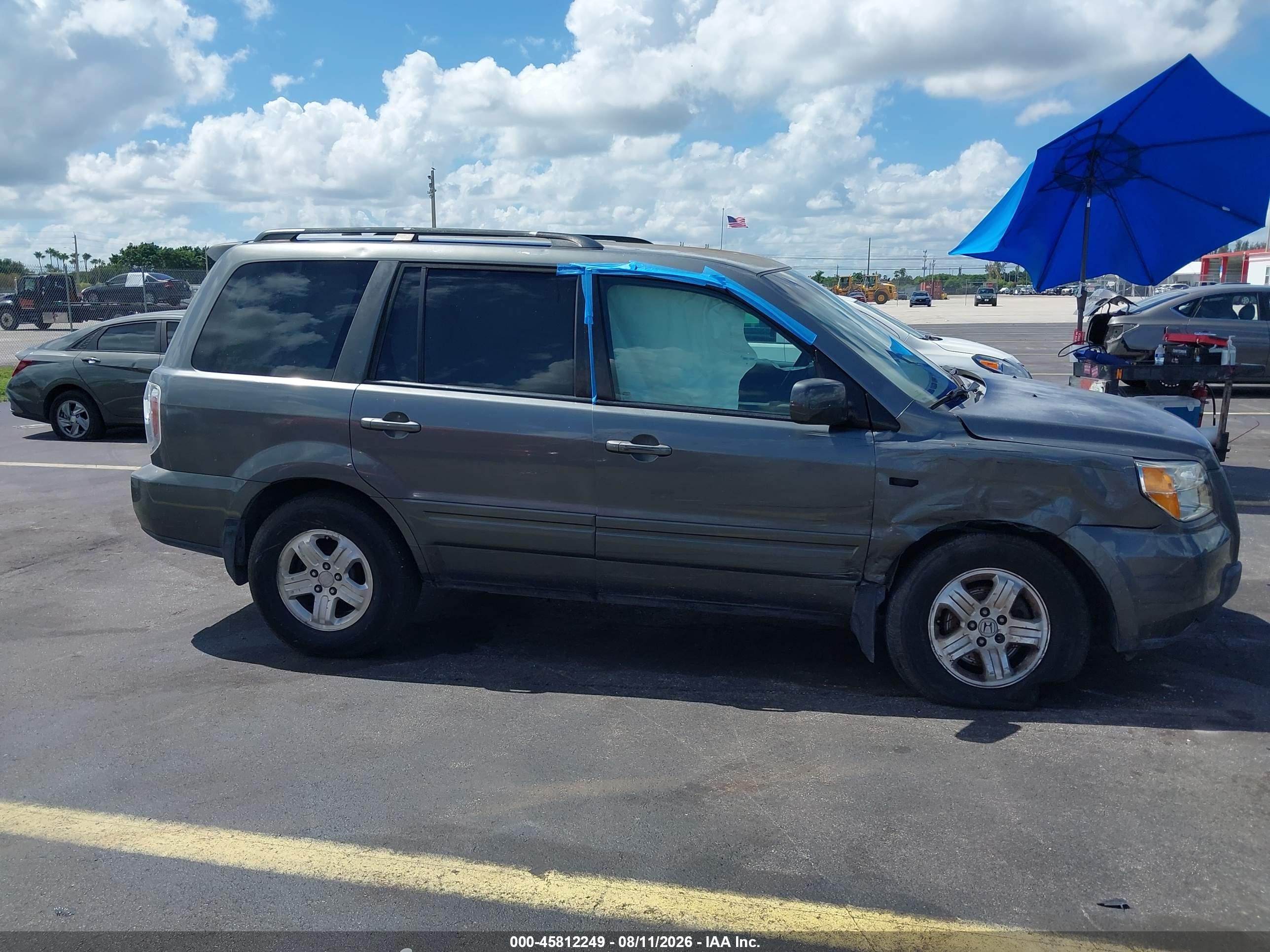 2008 Honda Pilot Vp Gray vin: 5FNYF18218B008764