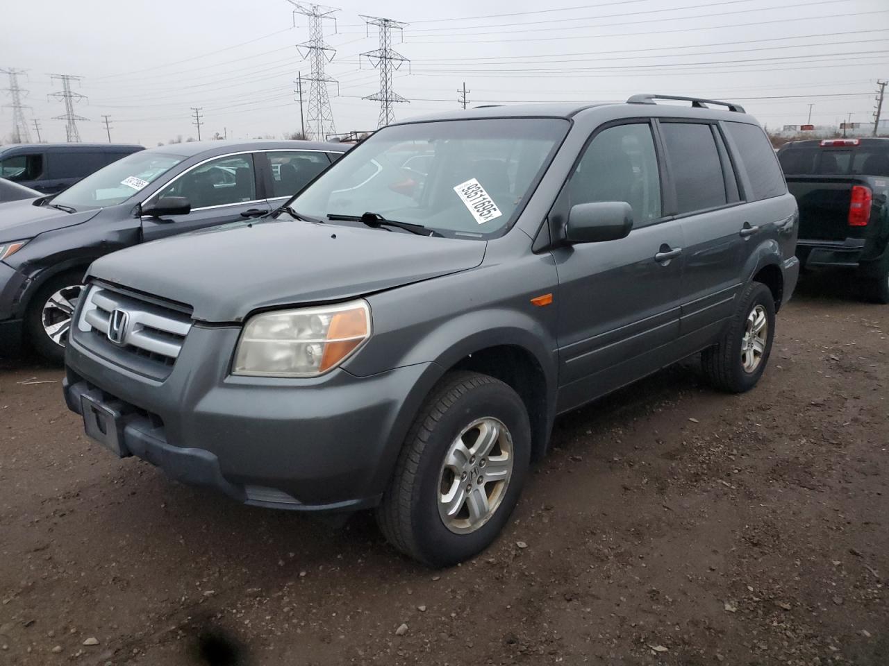 2008 Honda Pilot Vp Gray vin: 5FNYF18218B013088